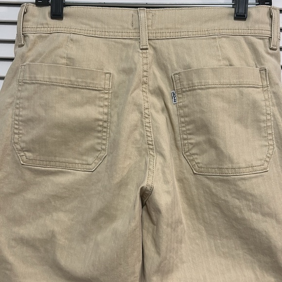 Levi's wide leg ankle/crop utility pants khaki - Picture 1 of 5